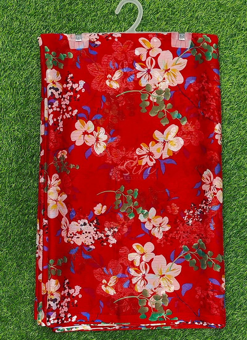 High Quality Garden Vareli Printed Nara Chiffon Saree