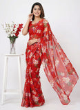 High Quality Garden Vareli Printed Nara Chiffon Saree