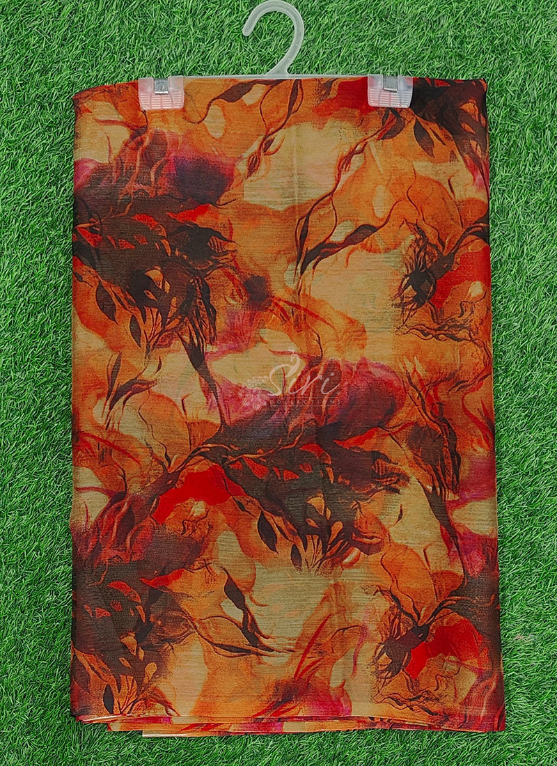 High Quality Garden Vareli Printed Nara Chiffon Saree