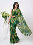 High Quality Garden Vareli Printed Nara Chiffon Saree