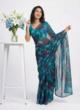 High Quality Garden Vareli Printed Nara Chiffon Saree