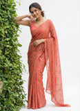 High Quality Garden Vareli Printed Nara Chiffon Saree