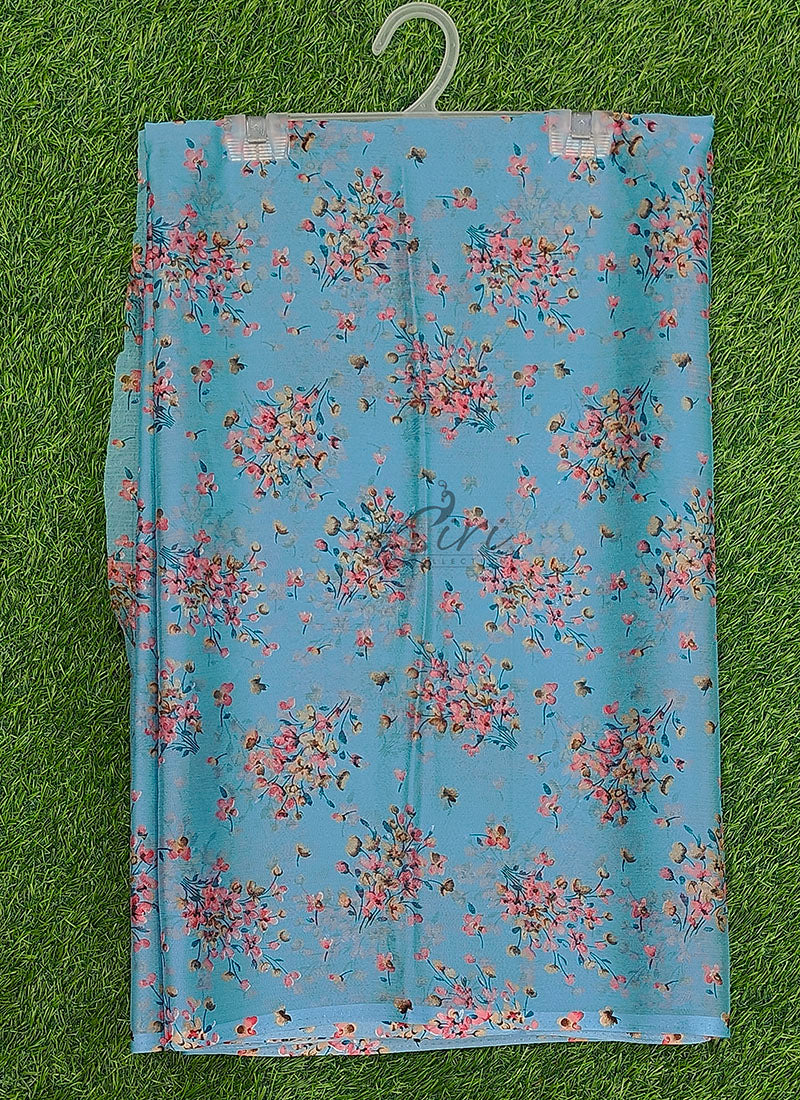 High Quality Garden Vareli Printed Nara Chiffon Saree