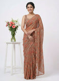 High Quality Garden Vareli Printed Nara Chiffon Saree