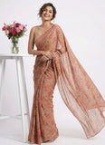 High Quality Garden Vareli Printed Nara Chiffon Saree
