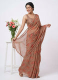 High Quality Garden Vareli Printed Nara Chiffon Saree