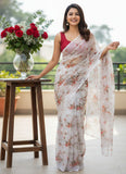 High Quality Garden Vareli Printed Nara Chiffon Saree