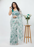 High Quality Garden Vareli Printed Nara Chiffon Saree