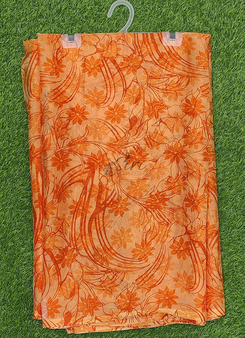 High Quality Garden Vareli Printed Nara Chiffon Saree