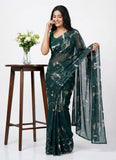 High Quality Garden Vareli Printed Nara Chiffon Saree
