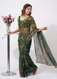 High Quality Garden Vareli Printed Nara Chiffon Saree