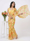 High Quality Garden Vareli Printed Nara Chiffon Saree