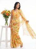 High Quality Garden Vareli Printed Nara Chiffon Saree