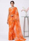 High Quality Garden Vareli Printed Nara Chiffon Saree
