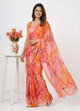 High Quality Garden Vareli Printed Nara Chiffon Saree
