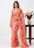 High Quality Garden Vareli Printed Nara Chiffon Saree