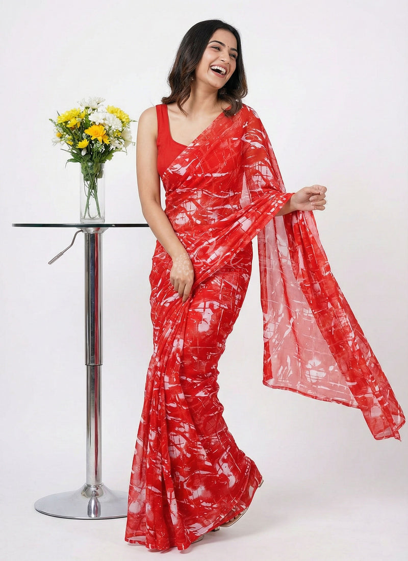 Lightweight Garden Vareli Nara Chiffon Saree
