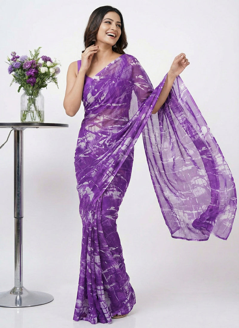 Lightweight Garden Vareli Nara Chiffon Saree