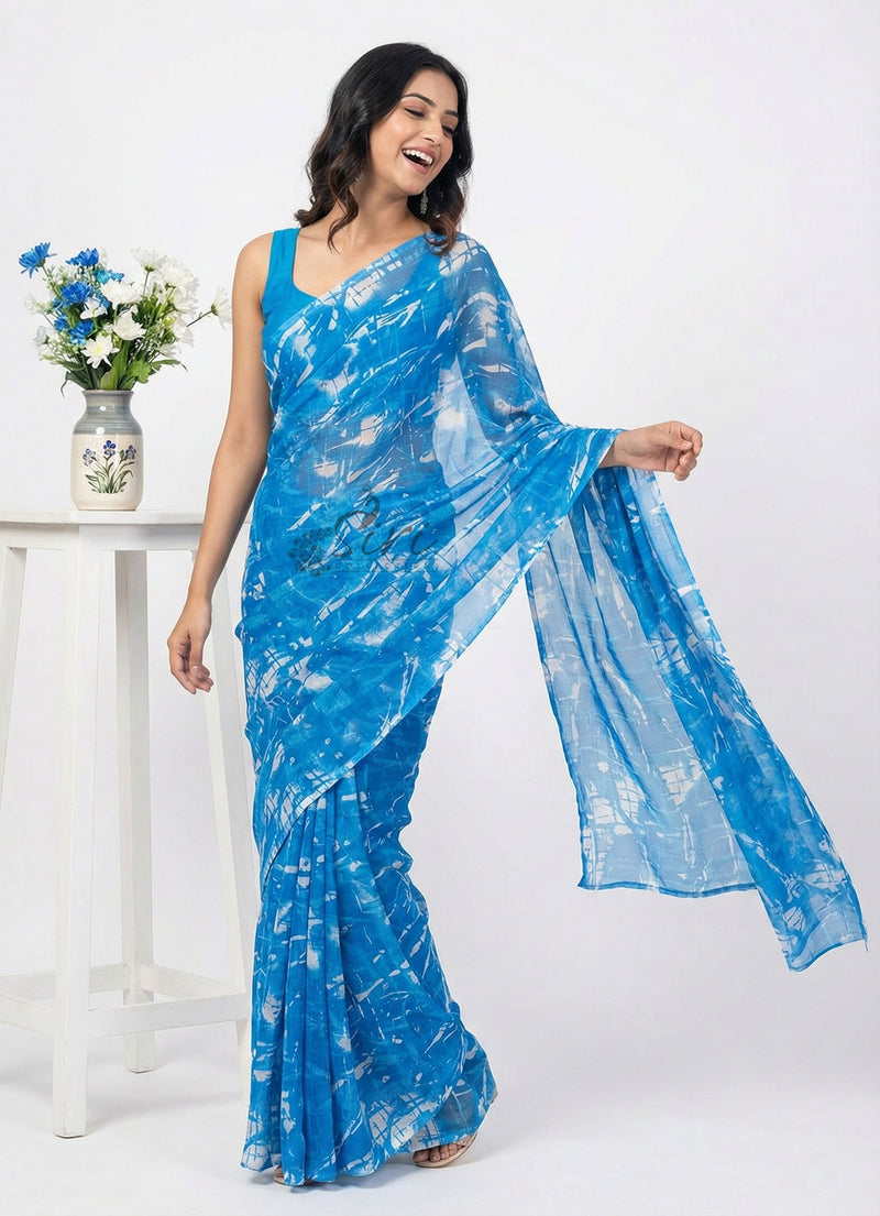 Lightweight Garden Vareli Nara Chiffon Saree