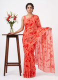 High Quality Garden Vareli Printed Nara Chiffon Saree