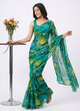 High Quality Garden Vareli Printed Nara Chiffon Saree
