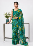 High Quality Garden Vareli Printed Nara Chiffon Saree