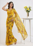 High Quality Garden Vareli Printed Nara Chiffon Saree