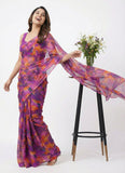 High Quality Garden Vareli Printed Nara Chiffon Saree