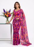 High Quality Garden Vareli Printed Nara Chiffon Saree
