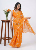 High Quality Garden Vareli Printed Nara Chiffon Saree