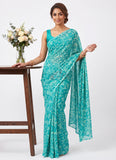High Quality Garden Vareli Printed Nara Chiffon Saree