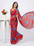 High Quality Garden Vareli Printed Nara Chiffon Saree