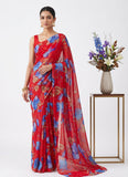 High Quality Garden Vareli Printed Nara Chiffon Saree