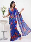 High Quality Garden Vareli Printed Nara Chiffon Saree