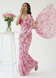 High Quality Garden Vareli Printed Nara Chiffon Saree