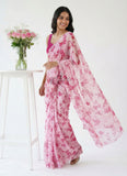 High Quality Garden Vareli Printed Nara Chiffon Saree