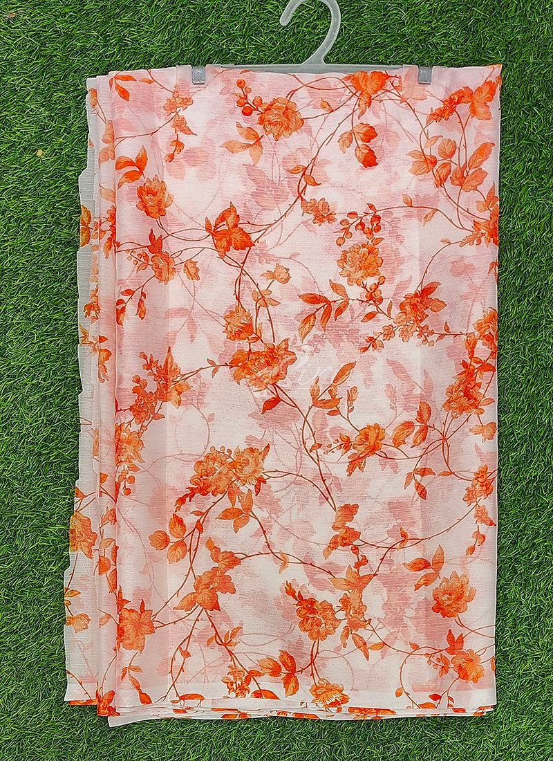 High Quality Garden Vareli Printed Nara Chiffon Saree
