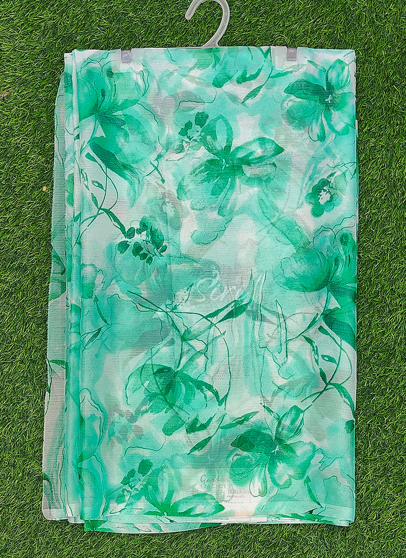 Authentic Garden Vareli Printed Nara Chiffon Saree