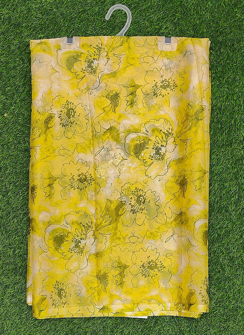 Authentic Garden Vareli Printed Nara Chiffon Saree