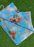 Authentic Garden Vareli Printed Nara Chiffon Saree
