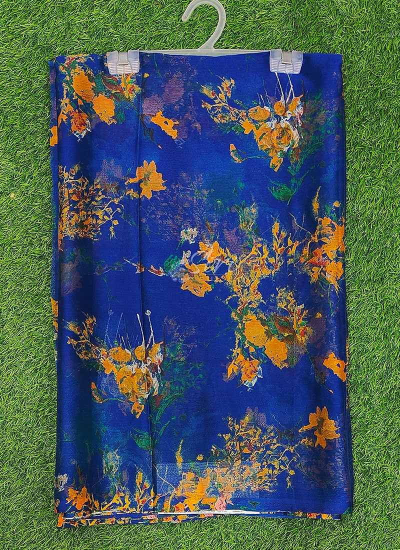 Authentic Garden Vareli Printed Nara Chiffon Saree