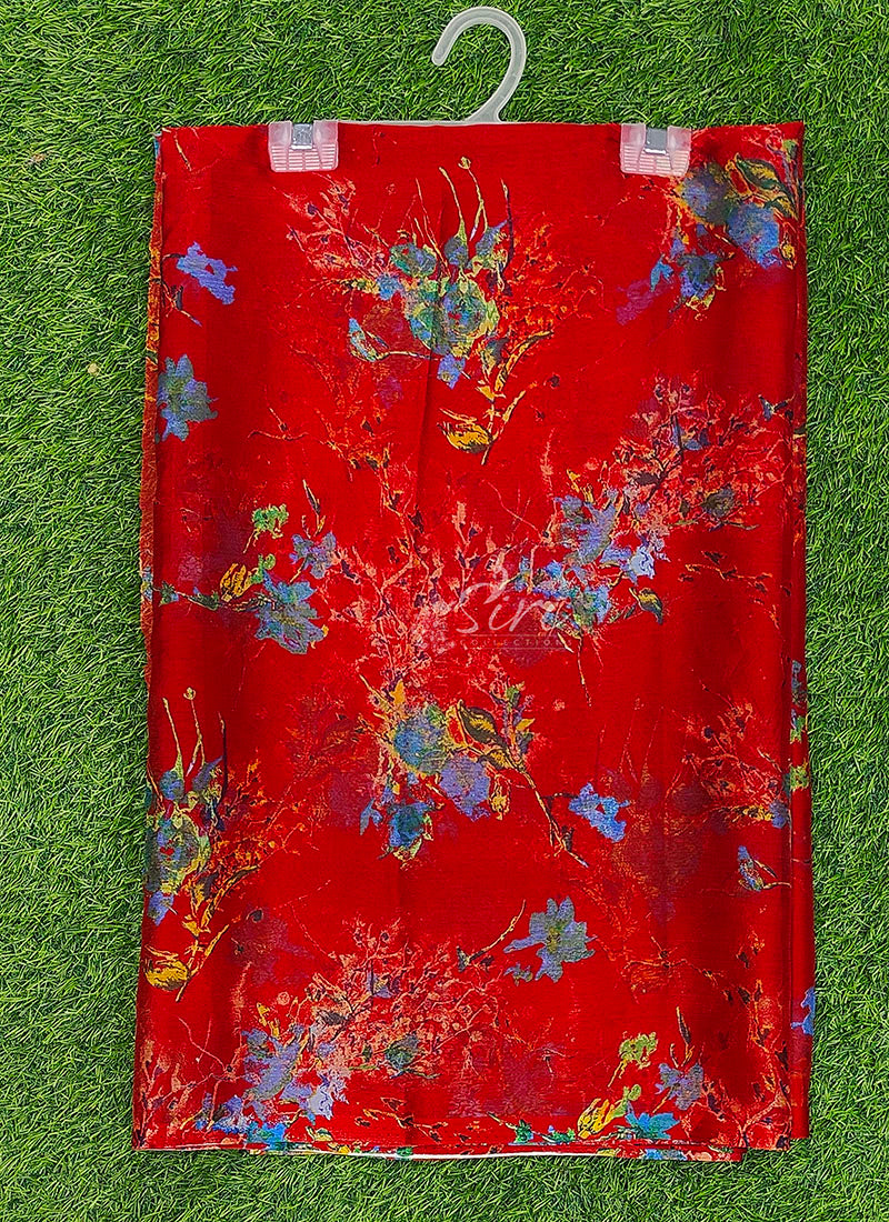 Authentic Garden Vareli Printed Nara Chiffon Saree