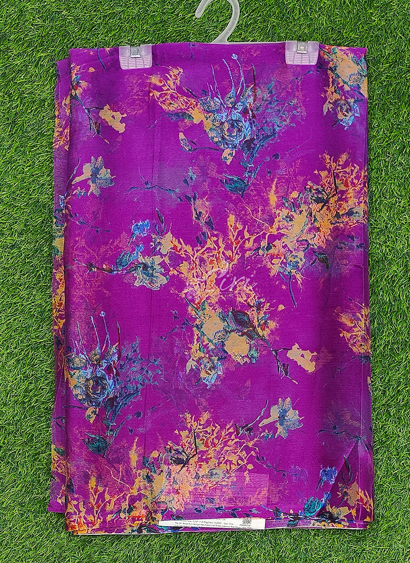 Authentic Garden Vareli Printed Nara Chiffon Saree