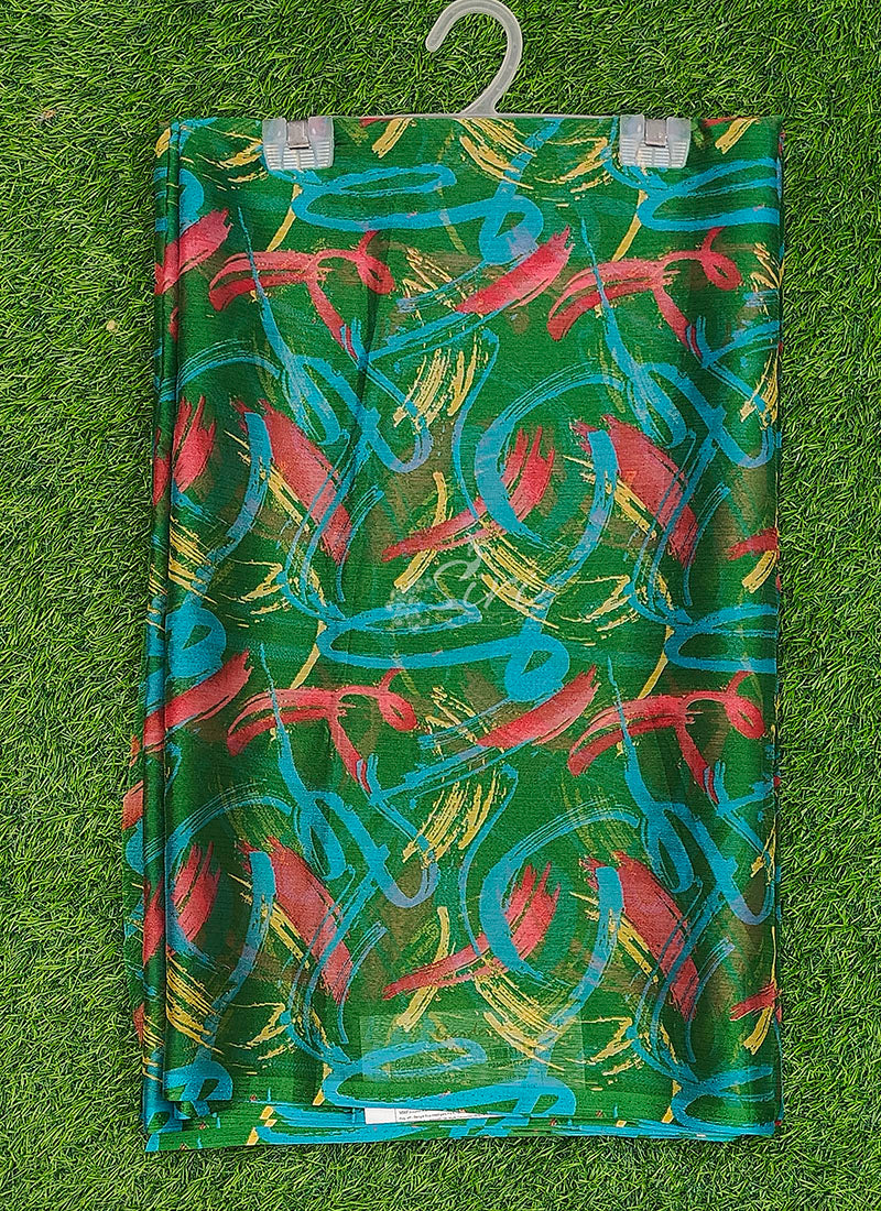 Authentic Garden Vareli Printed Nara Chiffon Saree