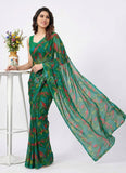Authentic Garden Vareli Printed Nara Chiffon Saree