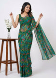 Authentic Garden Vareli Printed Nara Chiffon Saree