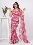High Quality Garden Vareli Printed Nara Chiffon Saree