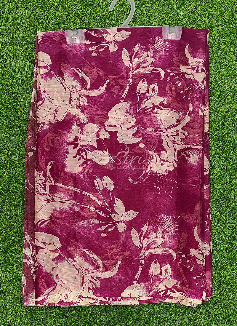 High Quality Garden Vareli Printed Nara Chiffon Saree