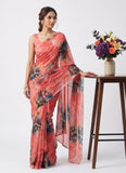 High Quality Garden Vareli Printed Nara Chiffon Saree