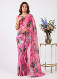High Quality Garden Vareli Printed Nara Chiffon Saree